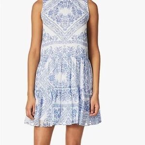 Calvin Klein Blue and White Floral Blouse